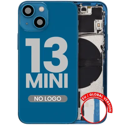Back Housing W/ Small Parts For iPhone 13 Mini (EU / Global Version) (Aftermarket Plus) (Blue)
