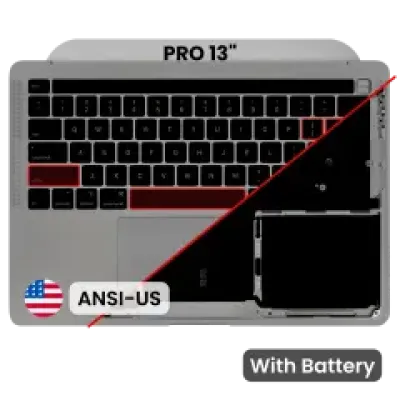Топкейс з акумулятором і клавіатурою (ANSI US) для MacBook Pro 13" A2338 (2020) (Used OEM Pull: Grade A) (M1) (Space Gray)