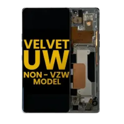 Дисплейний модуль (OLED) з рамкою для LG Velvet 5G (Non-Verizon 5G UW Frame) (Refurbished) (Gray)