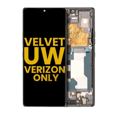Дисплейний модуль (OLED) з рамкою для LG Velvet 5G (Verizon 5G UW Frame Only) (Refurbished) (Gray)