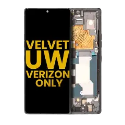 Дисплейний модуль (OLED) з рамкою для LG Velvet 5G (Verizon 5G UW Frame Only) (Refurbished) (Gray)