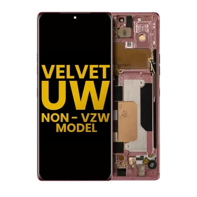 Дисплейний модуль (OLED) з рамкою для LG Velvet 5G (Non-Verizon 5G UW Frame) (Refurbished) (червоний)