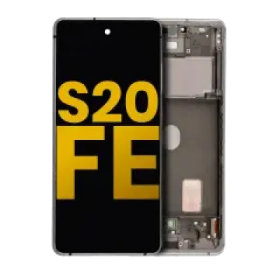 Дисплейний модуль (OLED) з рамкою для Samsung Galaxy S20 FE 4G / 5G (Refurbished) (Cloud White)