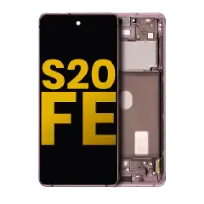 Дисплейний модуль (OLED) з рамкою для Samsung Galaxy S20 FE 4G / 5G (Refurbished) (Cloud Lavender)