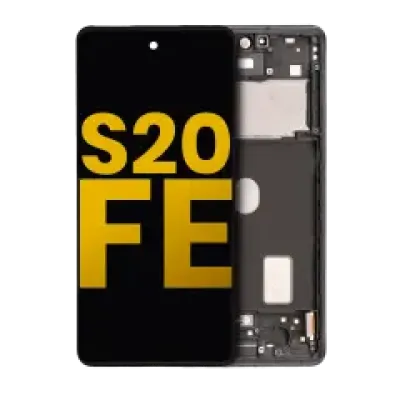 Дисплейний модуль (OLED) з рамкою для Samsung Galaxy S20 FE 4G / 5G (Refurbished) (Cloud Navy)