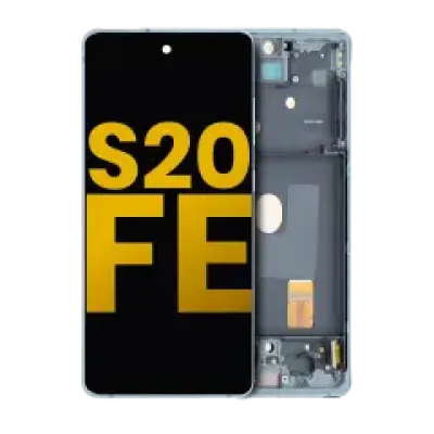 Дисплейний модуль (OLED) з рамкою для Samsung Galaxy S20 FE 4G / 5G (Refurbished) (Cloud Mint)