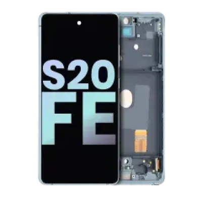Дисплейний модуль (OLED) з рамкою для Samsung Galaxy S20 FE 4G / 5G (Service Pack) (Cloud Mint)