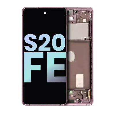 Дисплейний модуль (OLED) з рамкою для Samsung Galaxy S20 FE 4G / 5G (Service Pack) (Cloud Lavender)