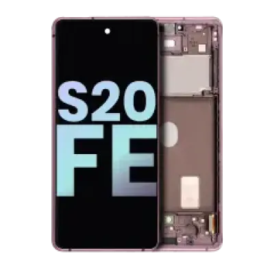 Дисплейний модуль (OLED) з рамкою для Samsung Galaxy S20 FE 4G / 5G (Service Pack) (Cloud Lavender)
