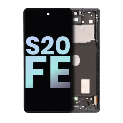 Дисплейний модуль (OLED) з рамкою для Samsung Galaxy S20 FE 4G / 5G (Service Pack) (Cloud Navy)