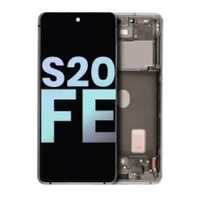 Дисплейний модуль (OLED) з рамкою для Samsung Galaxy S20 FE 4G / 5G (Service Pack) (Cloud White)