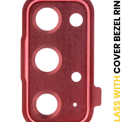 Скло камери з рамкою для Samsung Galaxy S20 FE 4G / 5G (Cloud Red)