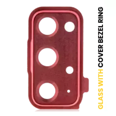 Скло камери з рамкою для Samsung Galaxy S20 FE 4G / 5G (Cloud Red)