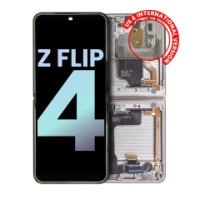 Дисплейний модуль (OLED) для Samsung Galaxy Z Flip 4 5G (US & International) (Service Pack) (білий)