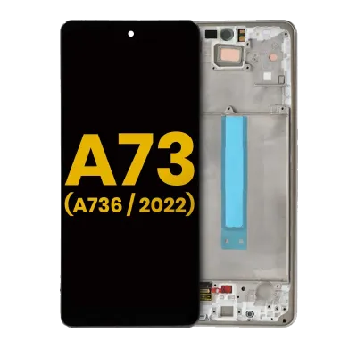 OLED Assembly With Frame For Samsung Galaxy A73 5G (A736 / 2022) (Refurbished) (White)