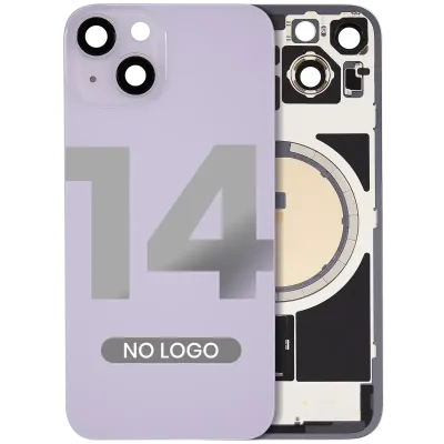 Заднє скло з магнітом MagSafe для iPhone 14 (без логотипу) (Aftermarket) (Purple)