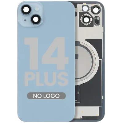 Заднє скло з MagSafe магнітом для iPhone 14 Plus (Aftermarket) (синій) (No Logo)