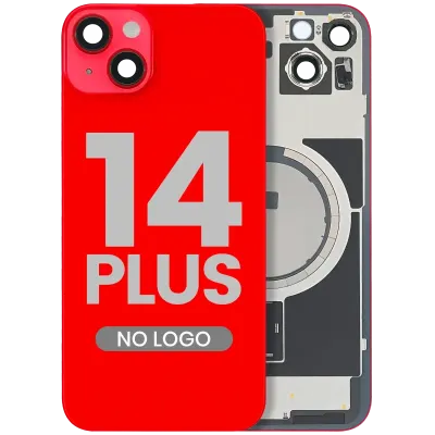 Заднє скло з MagSafe магнітом для iPhone 14 Plus (Aftermarket) (червоний) (No Logo)
