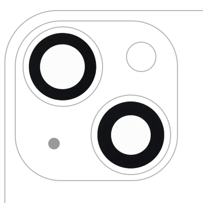 Скло камери (тільки скло) з проклейкою для iPhone 13 / 13 Mini (2 шт) (Aftermarket Plus)