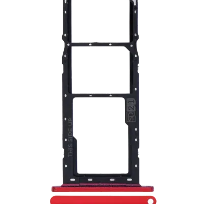 Dual Sim Card Tray For Motorola Moto G8 Power Lite (XT2055 / 2020) (Red)