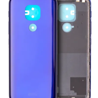Задня кришка скла для Motorola Moto G9 Play (XT2083 / 2020) (сапфіровий синій)