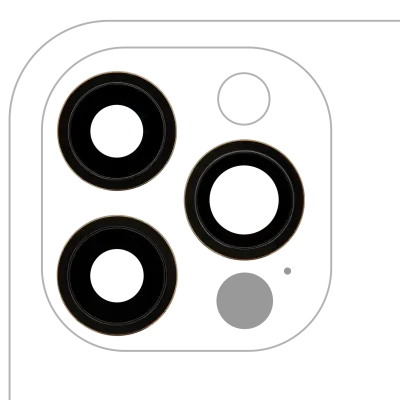 Back Camera Lens With Bracket & Bezel For iPhone 12 Pro (3 Piece Set) (Aftermarket Plus) (Gold)