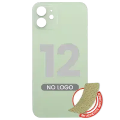 Заднє скло з 3M проклейкою для iPhone 12 (без логотипу / великий отвір камери) (зелений)