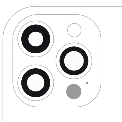 Back Camera Lens (Glass Only) With Adhesive For iPhone 12 Pro Max (3 Piece Set) (Aftermarket Plus) (10 Pack)