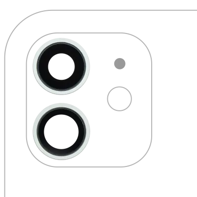 Back Camera Lens With Bracket & Bezel For iPhone 12 / 12 Mini (Aftermarket Plus) (Green) (10 Pack)