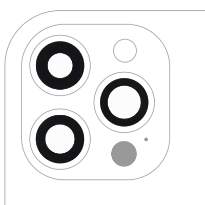Back Camera Lens (Glass Only) With Adhesive For iPhone 12 Pro Max (3 Piece Set) (Real Sapphire) (Premium)