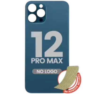 Заднє скло з 3M проклейкою для iPhone 12 Pro Max (без логотипу / великий отвір камери) (Pacific Blue)