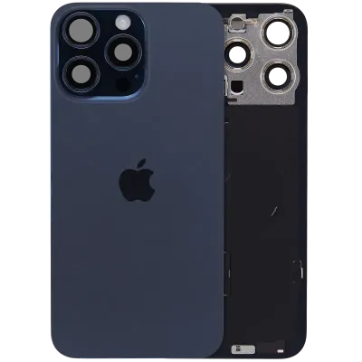Back Glass with MagSafe Magnet & NFC & Flashlight Flex For iPhone 15 Pro Max (Genuine OEM) (Blue Titanium)