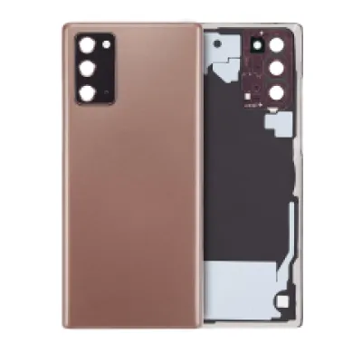 Задня кришка зі склом камери для Samsung Galaxy Note 20 5G (No Logo) (Aftermarket Plus) (Mystic Bronze)