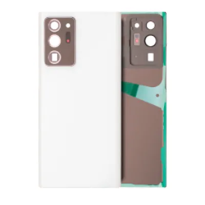 Задня кришка зі склом камери для Samsung Galaxy Note 20 Ultra (No Logo) (Aftermarket Plus) (Mystic White)