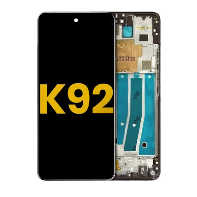 Дисплейний модуль з рамкою для LG K92 5G (Refurbished) (Titan Gray)