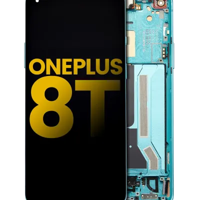 Дисплейний модуль (OLED) з рамкою для OnePlus 8T (Refurbished) (Aquamarine Green)