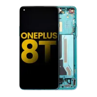 Дисплейний модуль (OLED) з рамкою для OnePlus 8T (Refurbished) (Aquamarine Green)