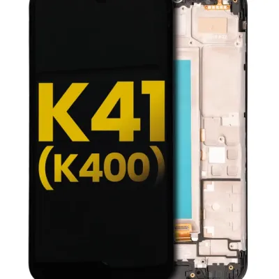 Дисплейний модуль (LCD) з рамкою для LG K41 (K400) (Refurbished) (чорний)