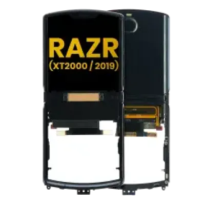 Дисплейний модуль OLED з рамкою для Motorola Razr (XT2000 / 2019) (Refurbished) (Noir Black)