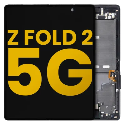 Дисплейний модуль (OLED) з рамкою для Samsung Galaxy Z Fold 2 5G (Refurbished) (Mystic Black)