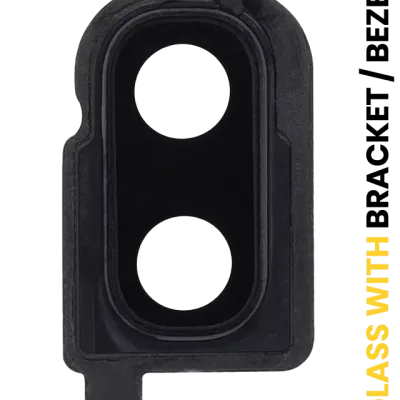 Back Camera Lens With Bracket / Bezel For Samsung Galaxy Z Flip 4G (F700) / Z Flip 5G (F707) (Mirror Black)