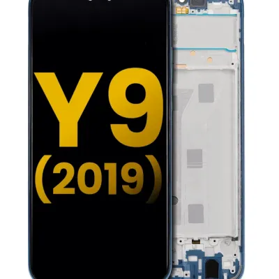 Дисплейний модуль (LCD) з рамкою для Huawei Y9 (2019) (Refurbished) (Sapphire Blue)