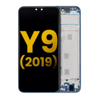 Дисплейний модуль (LCD) з рамкою для Huawei Y9 (2019) (Refurbished) (Sapphire Blue)