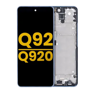 Дисплейний модуль (LCD) з рамкою для LG Q92 5G / Q920 (Refurbished) (чорний)