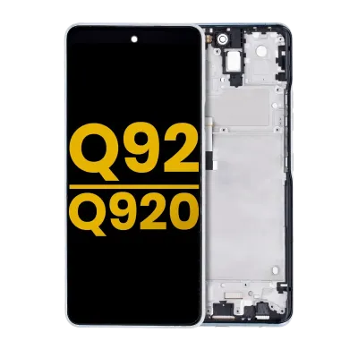 Дисплейний модуль (LCD) з рамкою для LG Q92 5G / Q920 (Refurbished) (сріблястий)