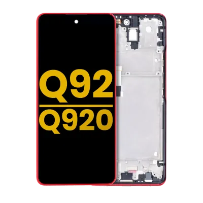 Дисплейний модуль (LCD) з рамкою для LG Q92 5G / Q920 (Refurbished) (червоний)
