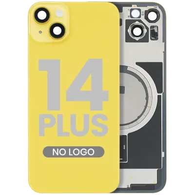 Заднє скло з магнітом MagSafe для iPhone 14 Plus (Aftermarket) (жовтий) (без логотипу)