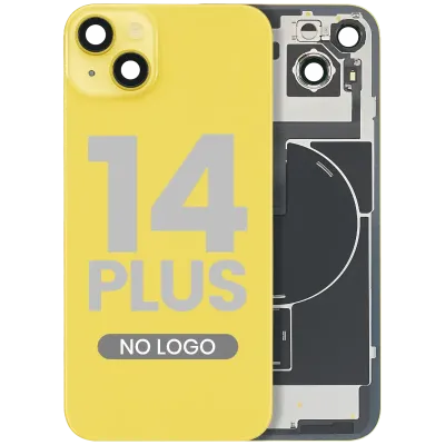 Back Glass w/ MagSafe Magnet & NFC & Flashlight Flex For iPhone 14 Plus (Aftermarket) (No Logo) (Yellow)