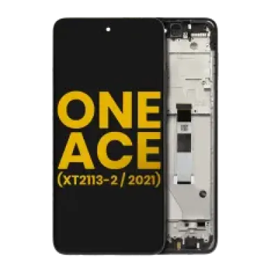 Дисплейний модуль (LCD) з рамкою для Motorola One 5G Ace (XT2113-2 / 2021) (Refurbished) (Volcanic Gray)