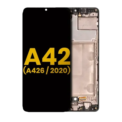 Дисплейний модуль (OLED) з рамкою для Samsung Galaxy A42 5G (A426 / 2020) (Refurbished) (Prism Dot Black)